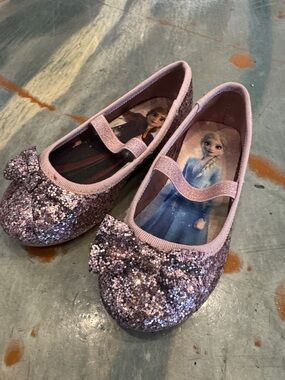 H&M Pink Glitter Frozen Ballet Flats for Kids